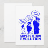 superstitie evolutie grappig kaart (Voorkant / Achterkant)