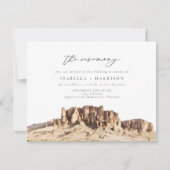 SUPERSTITIE MOUNTAIN Desert Wedding Ceremonie Kaart (Voorkant)
