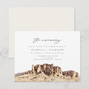 SUPERSTITIE MOUNTAIN Desert Wedding Ceremonie Kaart