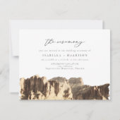SUPERSTITIE MOUNTAIN Desert Wedding Ceremony Invi Kaart (Voorkant)