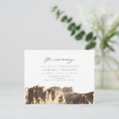 SUPERSTITIE MOUNTAIN Desert Wedding Ceremony Invi Kaart (Staand voorkant)