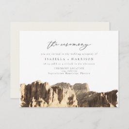 SUPERSTITIE MOUNTAIN Desert Wedding Ceremony Invi Kaart
