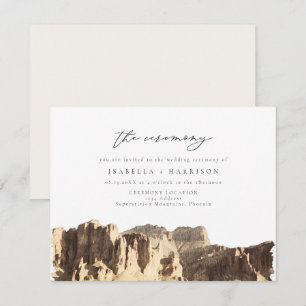 SUPERSTITIE MOUNTAIN Desert Wedding Ceremony Invi Kaart