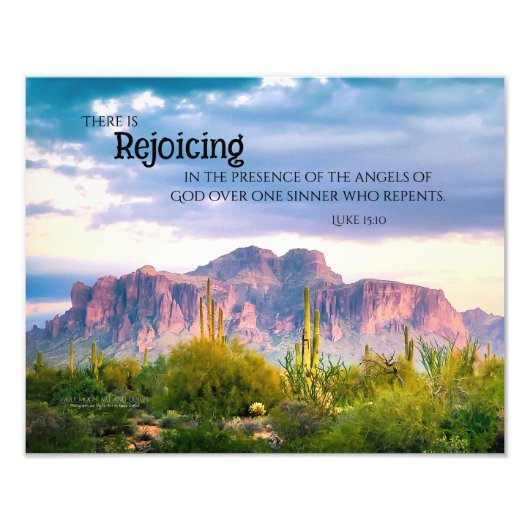 Superstitiergebergte Arizona woestijn Zacht Paars Foto Afdruk (Voorkant)