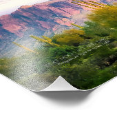 Superstitiergebergte Arizona woestijn Zacht Paars Foto Afdruk (Hoek)