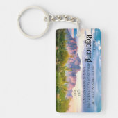 Superstitiergebergte Arizona woestijn Zacht Paars Sleutelhanger (Voorkant)