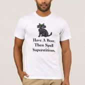 Superstitieus zwart T-shirt (Voorkant)