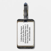 Superstitieuze zwarte kat bagagelabel (Achterkant verticaal)