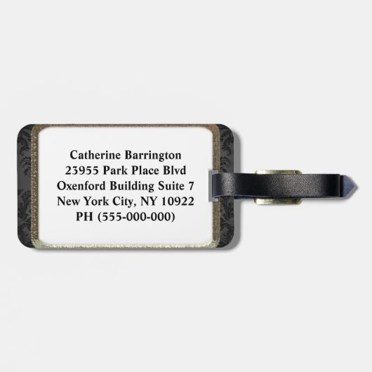 Superstitieuze zwarte kat bagagelabel (Achterkant horizontaal)