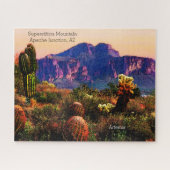 Superstition Mountain Arizona Desert Scenery Cacti Legpuzzel (Horizontaal)