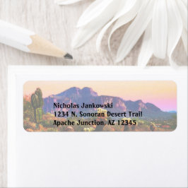 Superstition Mountain Arizona Desert Scenery Etiket