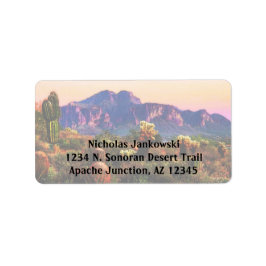 Superstition Mountain Arizona Desert Scenery Etiket