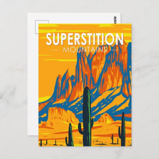 Superstition Mountains Arizona  Briefkaart (Voorkant / Achterkant)