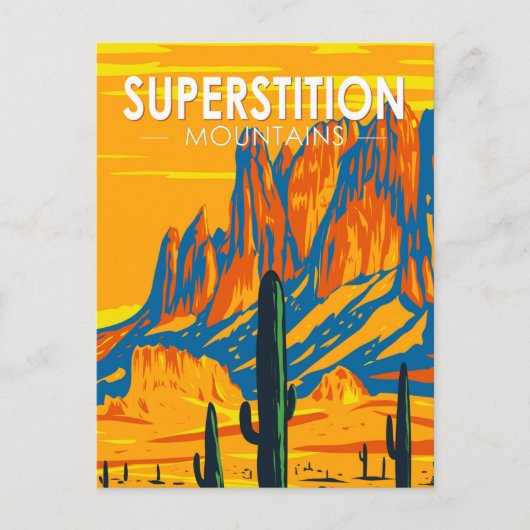 Superstition Mountains Arizona  Briefkaart (Voorkant)
