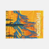 Superstition Mountains Arizona  Fleece Deken (Voorkant (Horizontaal))