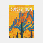 Superstition Mountains Arizona  Fleece Deken (Voorkant)