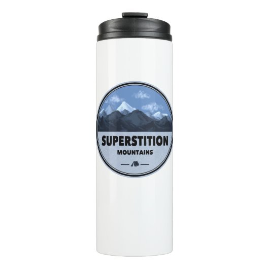 Superstition Mountains Arizona Kamperen Thermosbeker (Voorkant)
