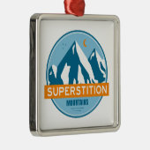 Superstition Mountains Arizona Metalen Ornament (Rechts)