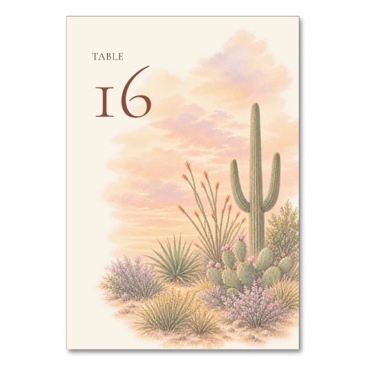Superstition Mountains Arizona Woestijn Bruiloft Kaart (Voorkant)