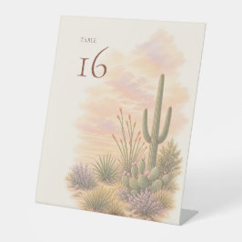 Superstition Mountains Arizona Woestijn Bruiloft Reclamebord Met Voetstuk