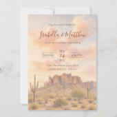 Superstition Mountains Arizona Woestijn Bruiloft U Kaart (Voorkant)
