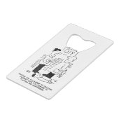 Superstore Retail Winkel Worker and Shop Manager Creditkaart Flessenopener (Achterkant Gekanteld)