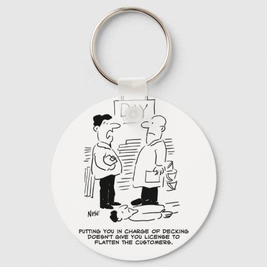 Superstore Retail Winkel Worker and Shop Manager Sleutelhanger (Voorkant)