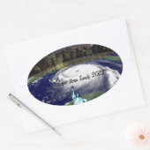 SuperStorm Sandy 2012, Oog van het storm_ Ovale Sticker (Envelop)