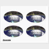 SuperStorm Sandy 2012, Oog van het storm_ Ovale Sticker (Vel)