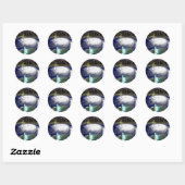 SuperStorm Sandy 2012, Oog van het storm_ Ronde Sticker (Vel)