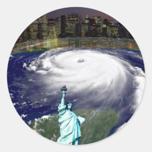 SuperStorm Sandy 2012, Oog van het storm_ Ronde Sticker