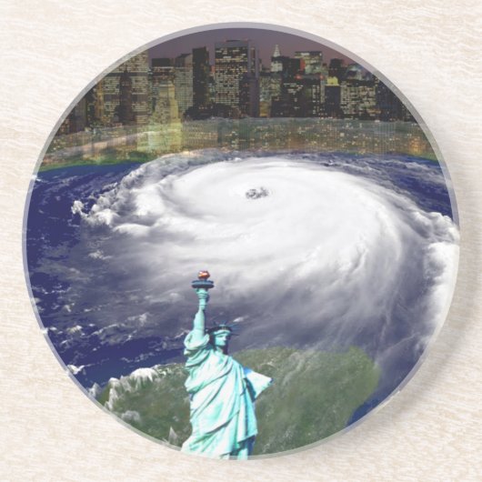 SuperStorm Sandy 2012, Oog van het storm_ Zandsteen Onderzetter (Voorkant)