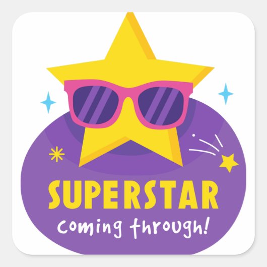 Superszar komt door vierkante sticker (Voorkant)