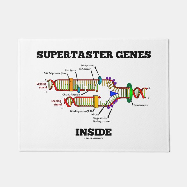 Supertaster-genen in DNA-replicatie-Humor Deurmat (Voorkant)