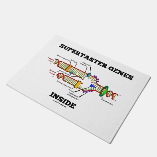 Supertaster-genen in DNA-replicatie-Humor Deurmat (Schuin)