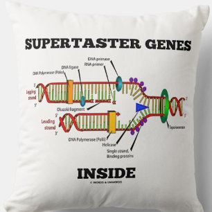 Supertaster-genen in DNA-replicatie-Humor Kussen