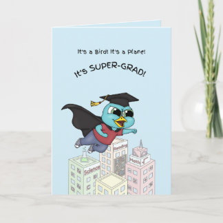 Supertje Afstudeerkaart Blauwe Vogel Kaart