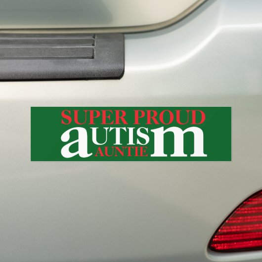 supertrots autisme tante bumpersticker (Op auto)