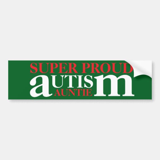 supertrots autisme tante bumpersticker (Voorkant)