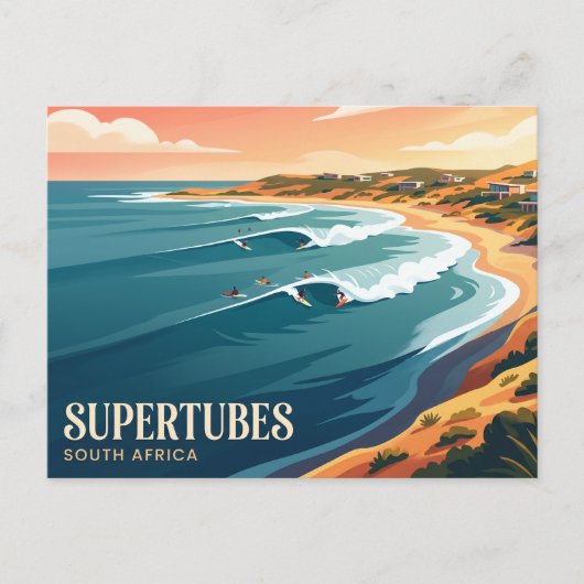 Supertubes Zuid-Afrika Briefkaart (Voorkant)