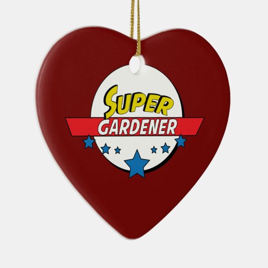Supertuinman, #gardener keramisch ornament (Rechts)