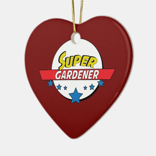 Supertuinman, #gardener keramisch ornament (Links)