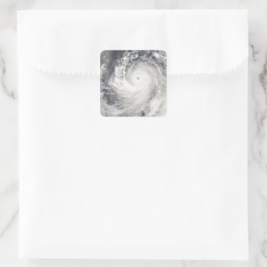 Supertyfoon Man-Yi Vierkante Sticker (Tas)