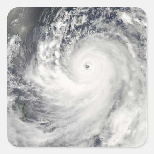 Supertyfoon Man-Yi Vierkante Sticker (Voorkant)