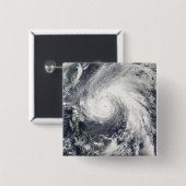 Supertyfoon Megi Vierkante Button 5,1 Cm (Voorkant /achterkant)