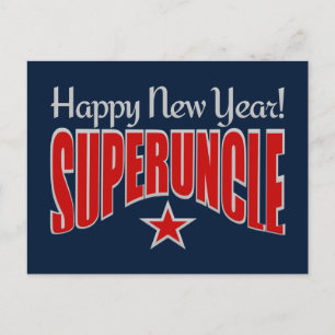SUPERUNCLE Nieuwjaar briefkaart