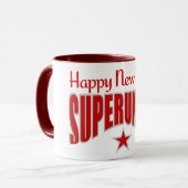 SUPERUNCLE Nieuwjaar mok - kies stijl en kleur (Voorkant links)