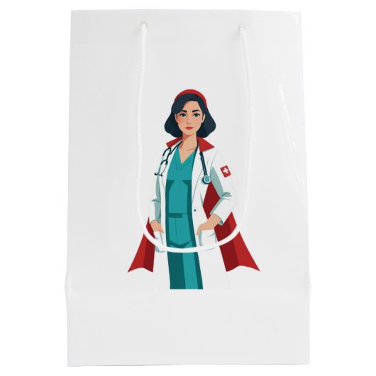 Superverpleegkundige - Heroïne in Blouse Blanche Medium Cadeauzakje (Achterkant)