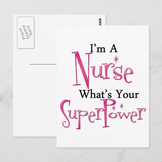 Superverpleegster Briefkaart (Voorkant / Achterkant)