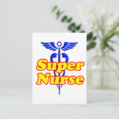 Superverpleegster met Caduceus Briefkaart (Staand voorkant)
